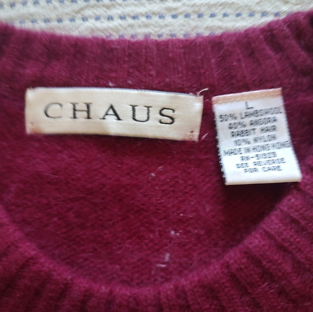 Chaus Burgundy Knit Sweater
